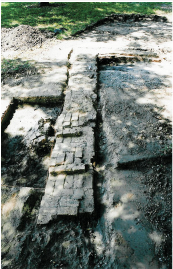 The remains of the walls of Fort Anahuac